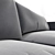 Elegant Gray Velvet Sofa 3D model small image 3