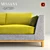 Elegant Art Deco Gatsby Sofa 3D model small image 1