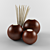 Elegant Bamboo Candle Vases 3D model small image 1