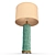 Elegant Teal Glaze Bamboo Table Lamp 3D model small image 2