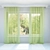 Elegant Sheer Curtains in White and Light Green 3D model small image 1