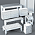 Modern 3D Pack Furniture Set 3D model small image 2