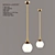 Opulent Opal Glass Pendant Light 3D model small image 3