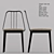 Industrial Steel Frame Side Chair 3D model small image 2