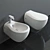 Blend: Elegant Wall-Hung WC & Bidet 3D model small image 3