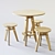 Solidhorse Furniture Set: Chair & Table 3D model small image 2