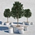 Designer Park Benches | Stylish Seating for Outdoor Spaces 3D model small image 1