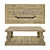 Vintage Coffee Table: LxBxH 1200x600x450 3D model small image 1