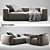 Elegant Ligne Roset Nils Seating Set 3D model small image 1