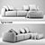 Luxurious Ligne Roset Nils Sofa 3D model small image 2