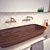 Elegant Shell Wood Washbasin 3D model small image 1