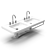 Catalano Canova Royal 125: Versatile Double Sink 3D model small image 1