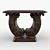Rustic Oak Coffee Table 3D model small image 1