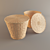 Woven Rattan Basket: Stylish Interior Décor 3D model small image 1