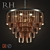 1920s Odeon Smoke 600: Vintage-inspired RH Chandelier 3D model small image 1