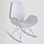 Loftdesign Armchair: Metal, Oak, and Faux Leather 3D model small image 2