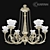 Golden Radiance Chandelier 3D model small image 1