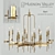 Bronze Loft Chandelier & Sconces 3D model small image 1