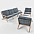 Gloster Bay Sofa Set 3D model small image 1