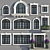 Modern Classic Windows & Doors Set 3D model small image 1