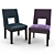 Sleek Velin Chair by Christian Liaigre 3D model small image 1