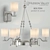 Modern Six-Light Chandelier Set 3D model small image 1