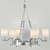 Modern Six-Light Chandelier Set 3D model small image 2