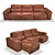Modular Sofa with Adjustable Seats 3D model small image 1