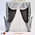 Classic Window Curtain: Timeless Elegance 3D model small image 1