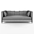 Luxe Comfort: SHO's Lola Sofa 3D model small image 3