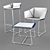Gandiablasco Textile Chair Set 3D model small image 1