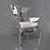 Elegant Spanish Classic Chair 3D model small image 1