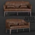 Afra Sofa: Blossom 840 / D - Ash Wood Frame 3D model small image 1