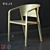 Minimalist Beams Chair: Sleek Design, Premium Comfort 3D model small image 1