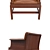 Cuban Mahogany Armchair: Scandinavian Elegance 3D model small image 2
