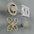 Classic Bronze Handle Buttons on McMurtry set 3D model small image 2