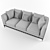 Linnell Rectangular Sofa, Upholstered in Fabric 3D model small image 3