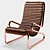 Armadillo High Back Chair: Stylish Italian Design 3D model small image 1