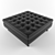 Adjustable Height Square Leather Ottoman 3D model small image 1