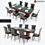 Elegant Conference Set: Table & Chairs 3D model small image 1