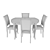  Modern Alicante Table Set 3D model small image 2