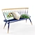 Elegant Modern Bench - 929mm x 1575mm x 585mm 3D model small image 1