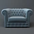 Modern Chelsi Armchair: Stylish & Comfortable 3D model small image 1
