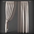 Double-Layered Curtain: Straight and Gathered 3D model small image 1