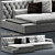 Elegant Capitonne Dominio Sofa 3D model small image 1