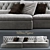 Elegant Capitonne Dominio Sofa 3D model small image 2