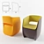 M114 OM Plastic Chair - Modern and Comfortable 3D model small image 2