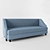 Ewald Foxtrot Straight Sofa 3D model small image 1