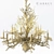 Coastal Coral Chandelier by Currey 3D model small image 1