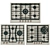 Elegant Gas Cooktops for Classico Collection 3D model small image 1